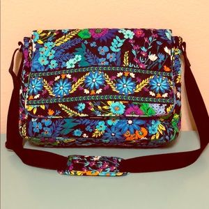 Vera Bradley Book Bag with adjustable strap.
